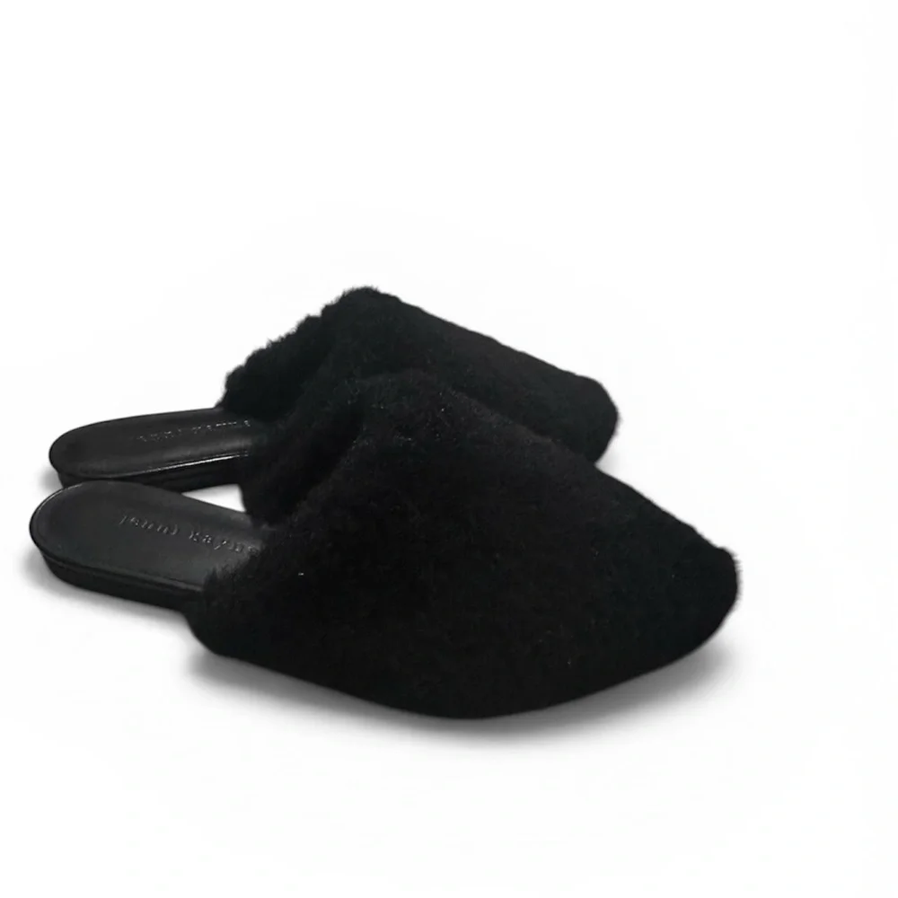 Jenni Kayne Women's Black Shearling
Fuzzy Leather Slip On Mules Size 36 / 6 - Picture 2 of 4